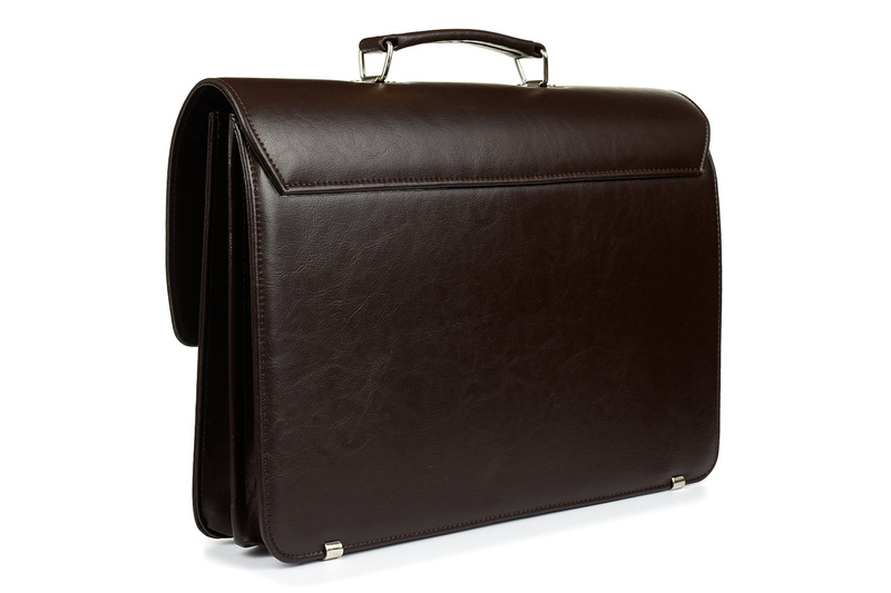Brązowa Beltimore aktówka męska eko skóra elegancka neseser W36
