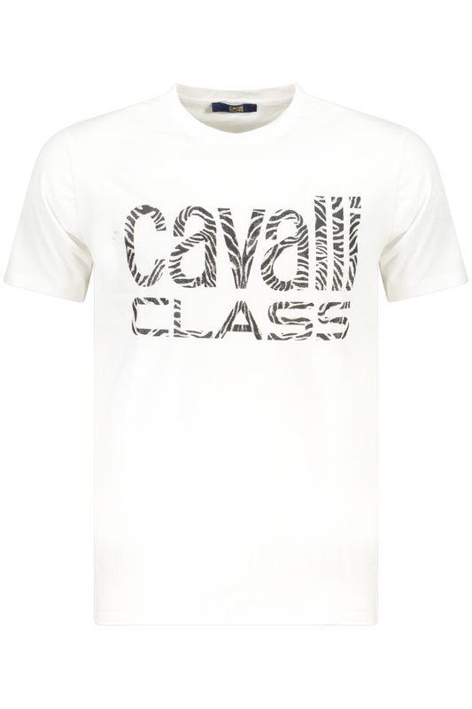 KOSZULKA CAVALLI CLASS Z KRÓTKIM RĘKAWEM MĘSKA BIAŁA
