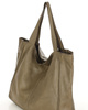 MARCO MAZZINI Torebka miejski shopper bag skóra naturalna handmade beżowa cappuccino