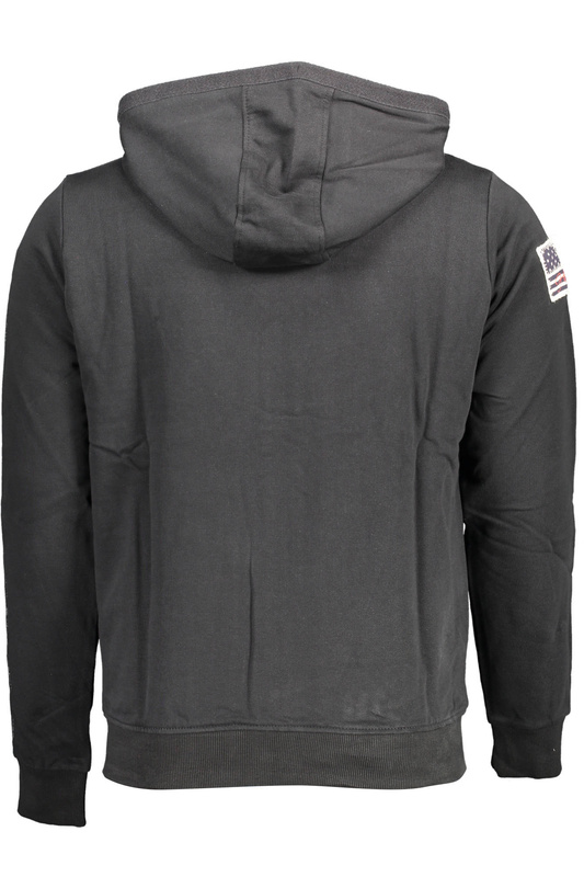 US POLO ASSN. MĘSKA BLUZA Z ROZPINANYM NA ZAMEK CZARNA