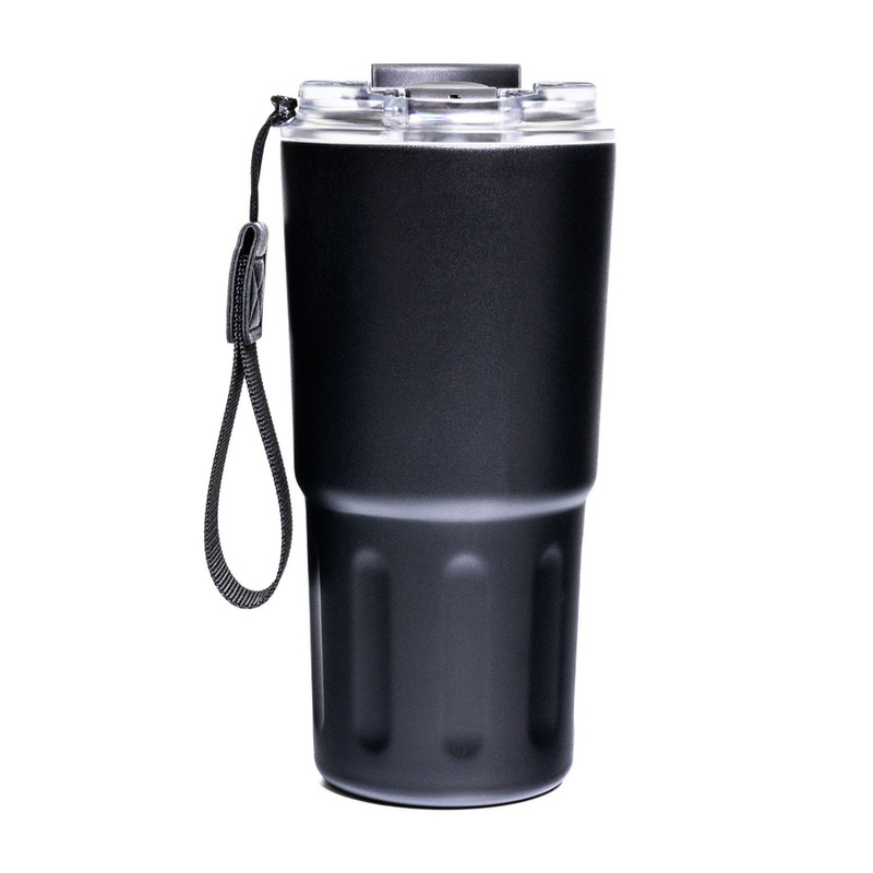 Kubek termiczny ze stali nierdzewnej w czarnym kolorze - Peterson