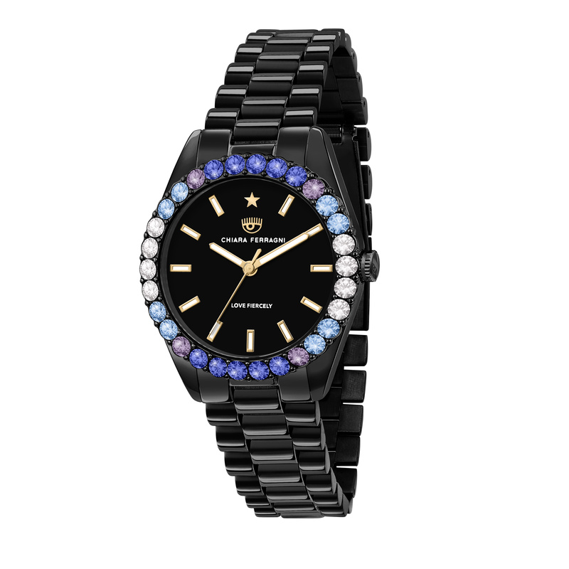 Zegarek CHIARA FERRAGNI R1953100502. Kwarcowy, Kolor czarny. Kobieta.