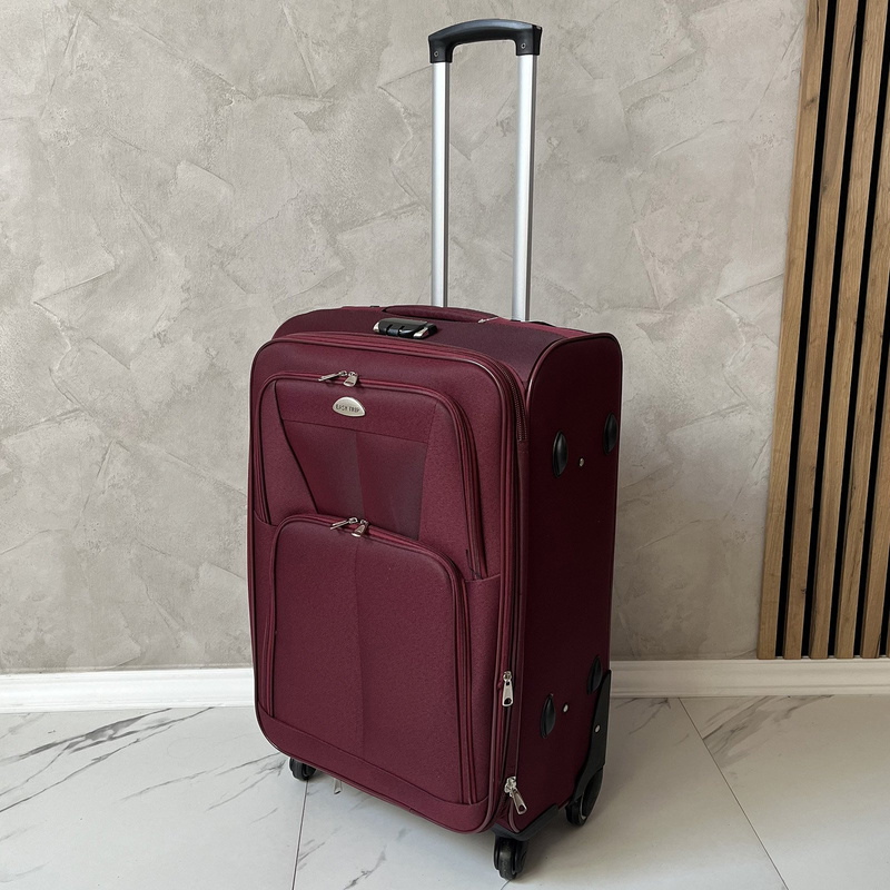 EASY TRIP zestaw trzech walizek na kółkach miękkie materiałowe kieszenie