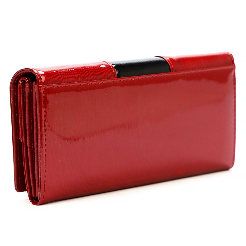 4U Cavaldi damski portfel skóra naturalna lakierowana podłużna portmonetka