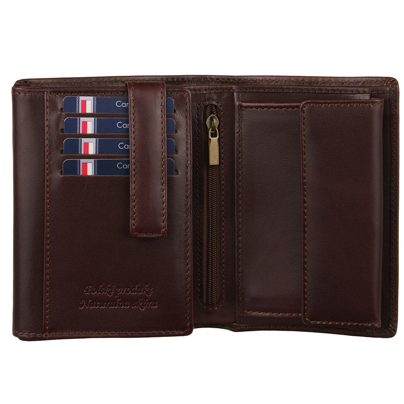 Męski portfel Canaletto ze skóry garbowanej roślinnie PM1555cs350GR RFID