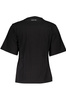 CAVALLI CLASS T-SHIRT Z KRÓTKIM RĘKAWEM DAMSKI CZARNY