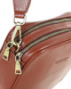 Torba skórzana na dwa zamki crossbody camera bag - MARCO MAZZINI brązowy