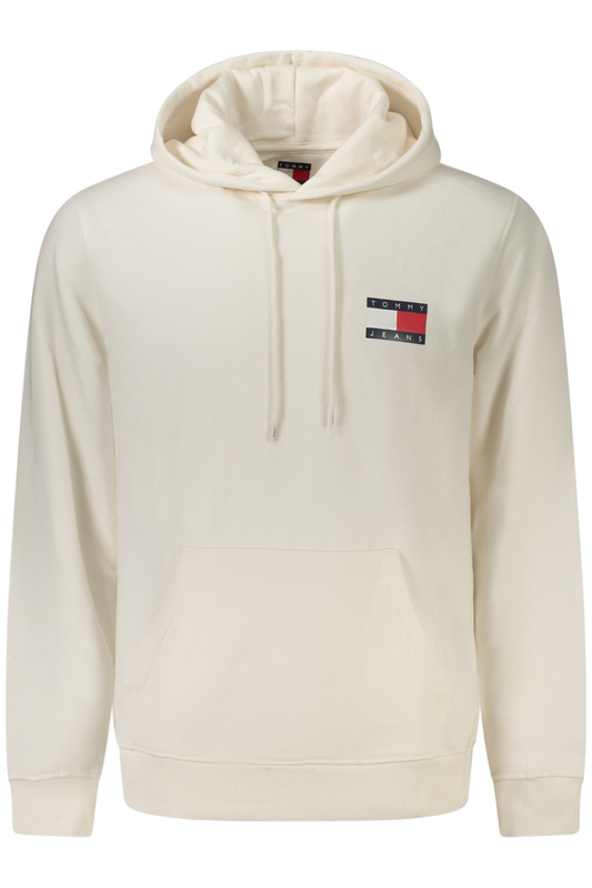 TOMMY HILFIGER M�SKA BLUZA Z ROZPINANYM NA ZAMEK BIA�A