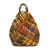 Skórzany pojemny damski torebka i plecak w mozaikę