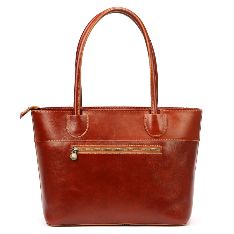 Skórzana duża elegancka damska shopperbag torebka na ramię Florence