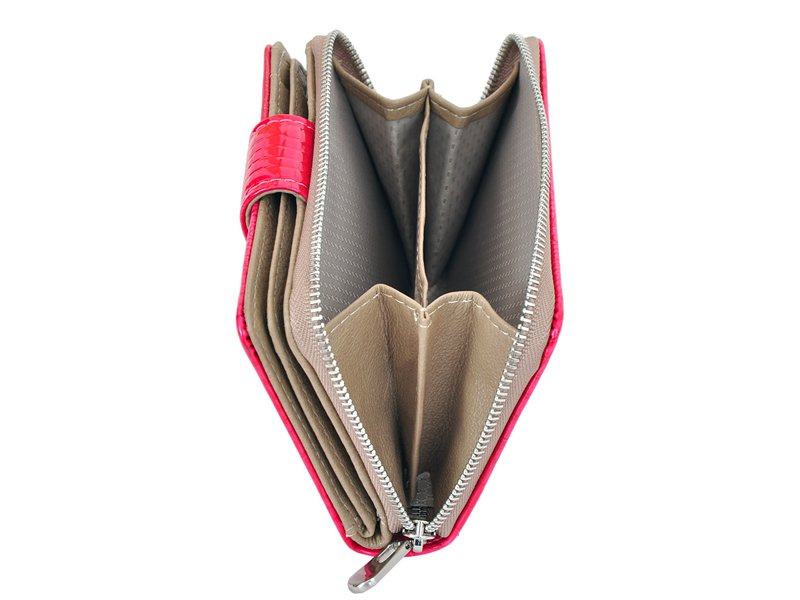 Jennifer Jones damska portmonetka skórzany portfel wzór skóra krokodyla