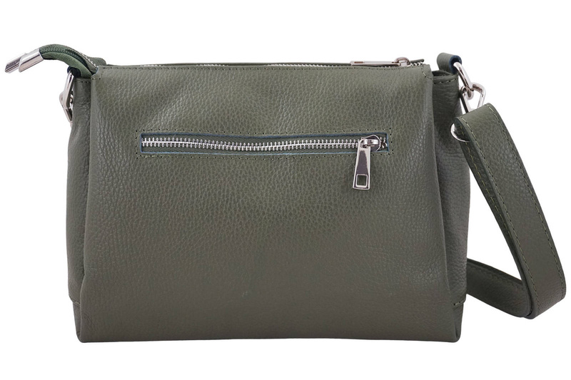 Uniwersalna torebka skórzana listonoszka - Zielona