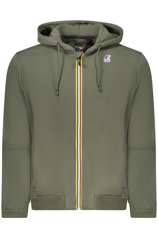 K-WAY MĘSKA ZIELONA BLUZA Z ROZPINANYM NA ZAMEK