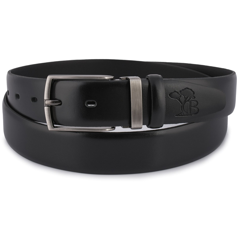 Pasek męski skórzany premium 3,5 cm casualowy czarny skóra lico Beltimore brązowy E39 : Kolory - czarny, Rozmiar pasków - r.90-105 cm