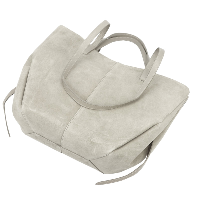 Stylowa Duża zamszowa damska shopperbag elegancka torebka na ramię Luka