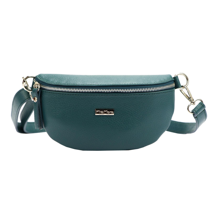 MiaMore damska saszetka nerka skóra naturalna przez ramię z kieszenią