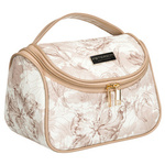 Pojemna kosmetyczka damska na podróż w beżowym kolorze - Peterson