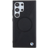 BMW BMHMS24L23RTPK S24 Ultra S928 czarny/black hardcase Signature Leather Half Textured & Circle MagSafe