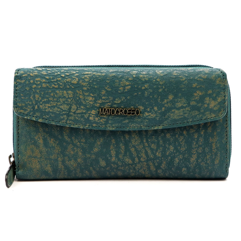 Mato Grosso portfel damski skóra naturalna duża portmonetka podłużna RFID