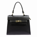 Luka Damski skórzany mały kuferek torebka na ramię z paskiem i uchwytem