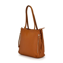 Elegancka stylowa duża damska skórzana shopperbag