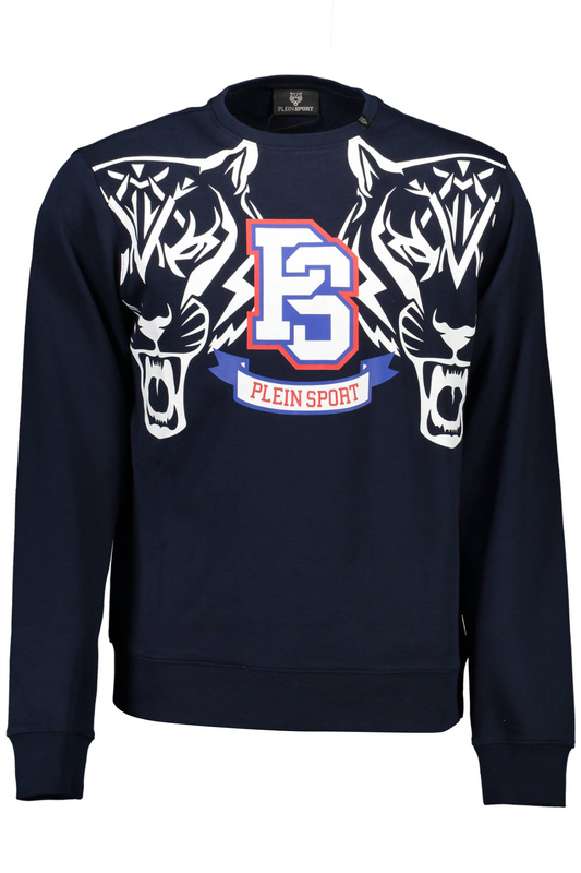 BLUZA PLEIN SPORT BEZ ZAMKA MĘSKA NIEBIESKA