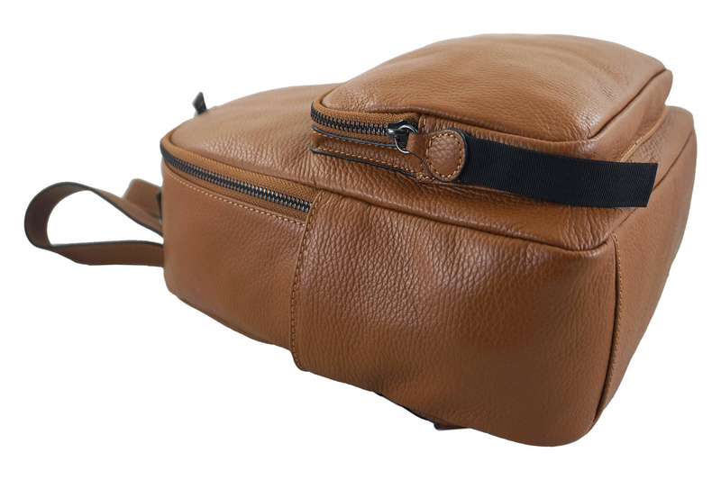 Elegancki plecak skórzany - Brązowy jasny