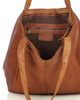 Miękka torba typu shopper skórzana na ramię - MARCO MAZZINI - brąz camel