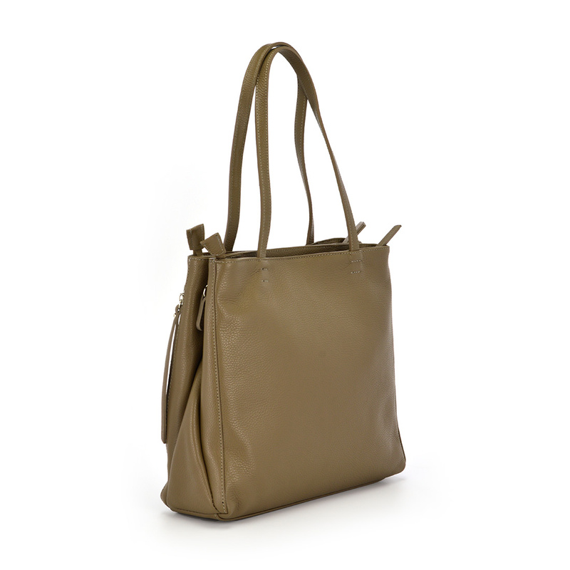 Elegancka stylowa duża damska skórzana shopperbag