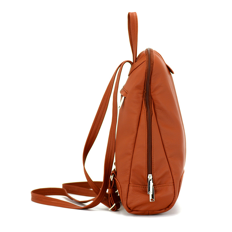 Voyager damski miejski plecak skóra naturalna duży z kieszeniami