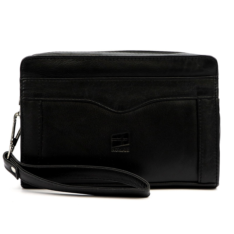 Nordee męska saszetka skóra naturalna torba do ręki z kieszeniami