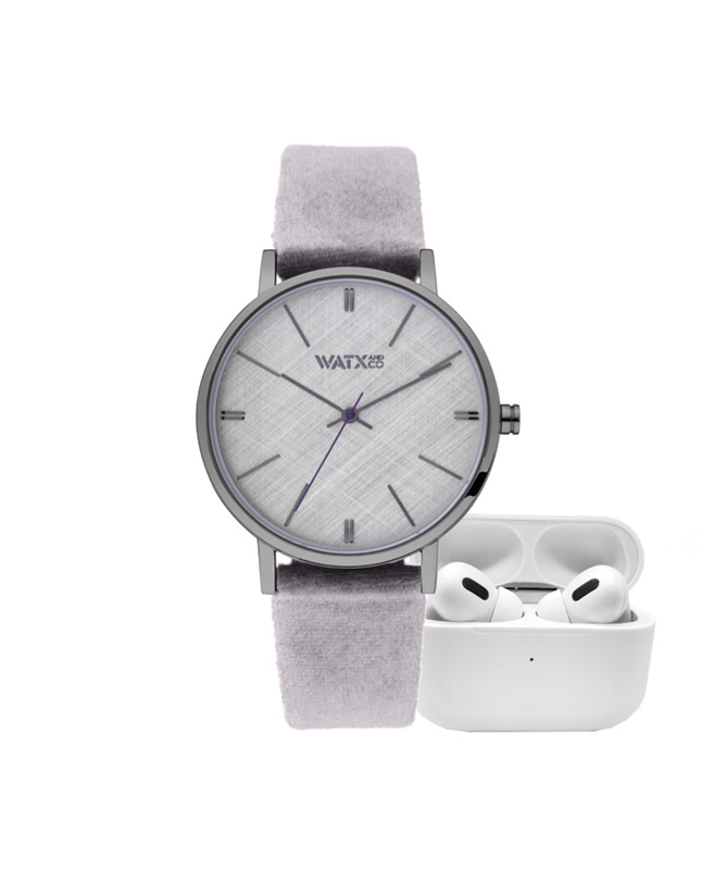 Zegarek WATXANDCO RELOJ9_38. Kwarcowy, Kolor szary. Kobieta.