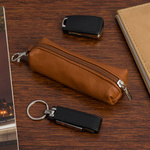 Skórzane etui na długie klucze duże kluczówka karabińczyk skóra koniakowe Beltimore L66