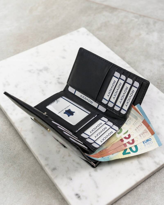 4U Cavaldi Lakierowany Duży portfel damski ze skóry naturalnej portmonetka