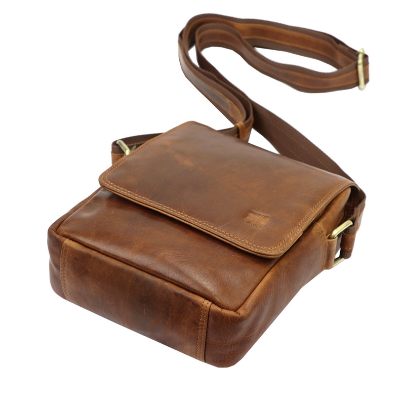 Nordee saszetka męska skóra naturalna torba miejska na ramię z kieszeniami