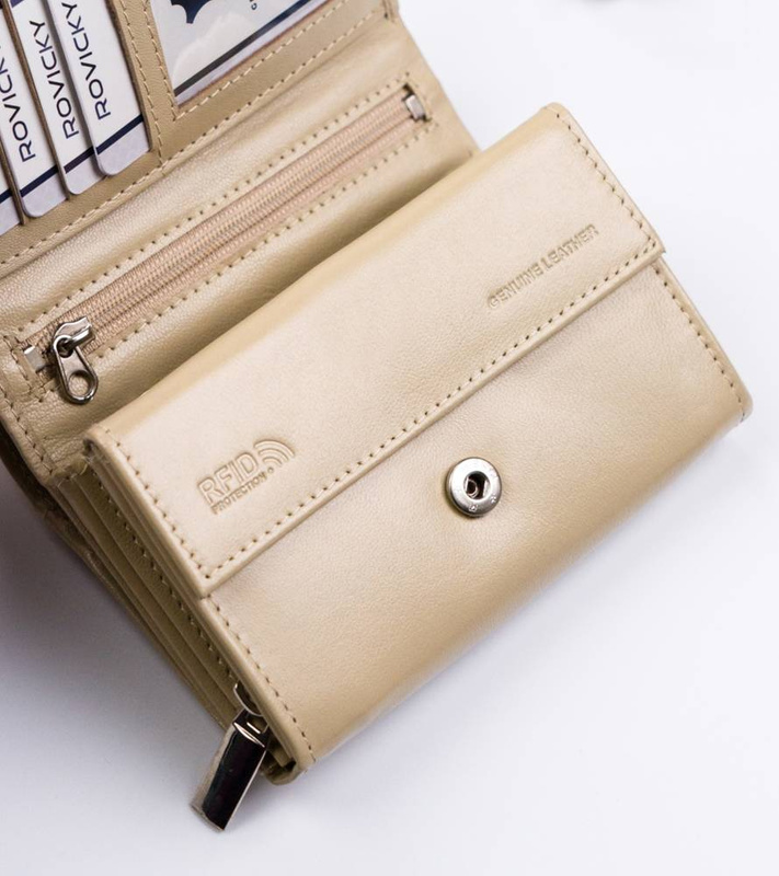 Skórzany damski portfel Rovicky R-RD-02-GCL-Q