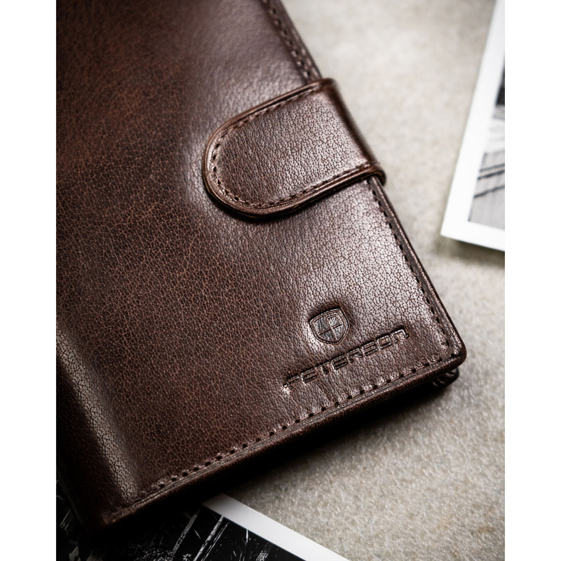 Skórzany męski portfel Peterson PTN N4L-BUF