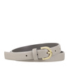 DUDU Damski skórzany pasek Skinny Waist Belt, Made in Italy, H 20mm, do sukienek, spodni jeansowych, ze złotą klamrą