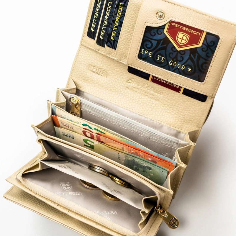 Skórzany damski portfel Peterson PTN PS112-MLF