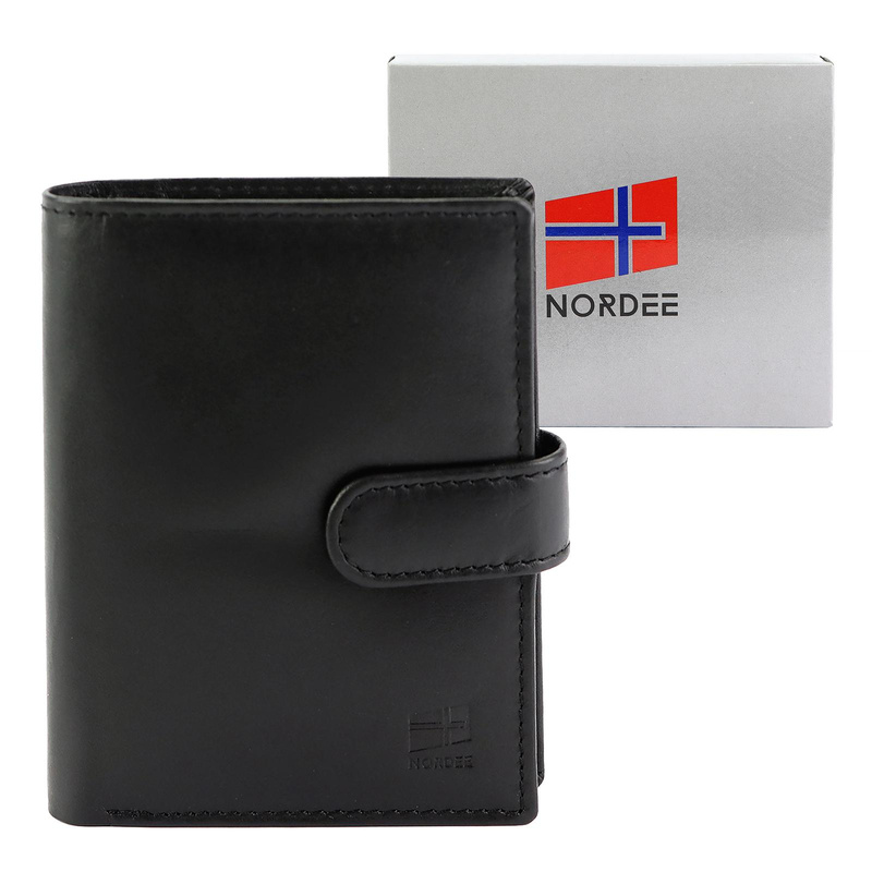 Nordee męski portfel skóra naturalna pionowy rozbudowany pojemny