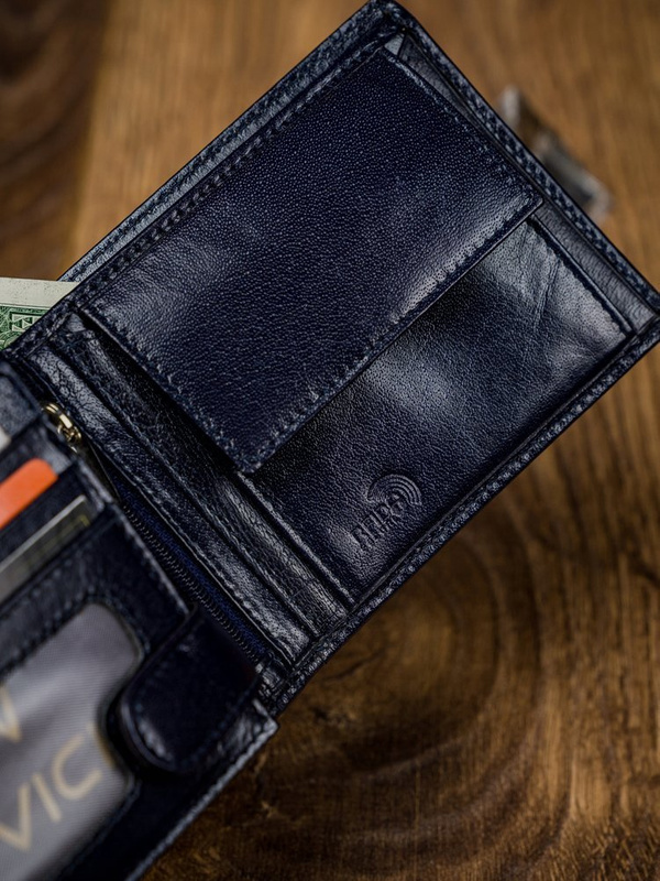 Portfel Skórzany Męski Rozbudowany Skóra Naturalna RFID Rovicky
