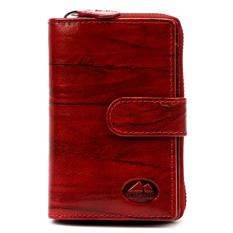 EL FORREST pionowa portmonetka skóra naturalna skórzany portfel RFID