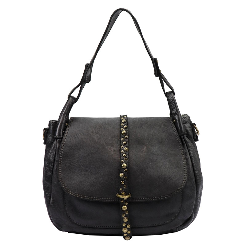 VS damska listonoszka skóra naturalna torebka przez ramię z dżetami