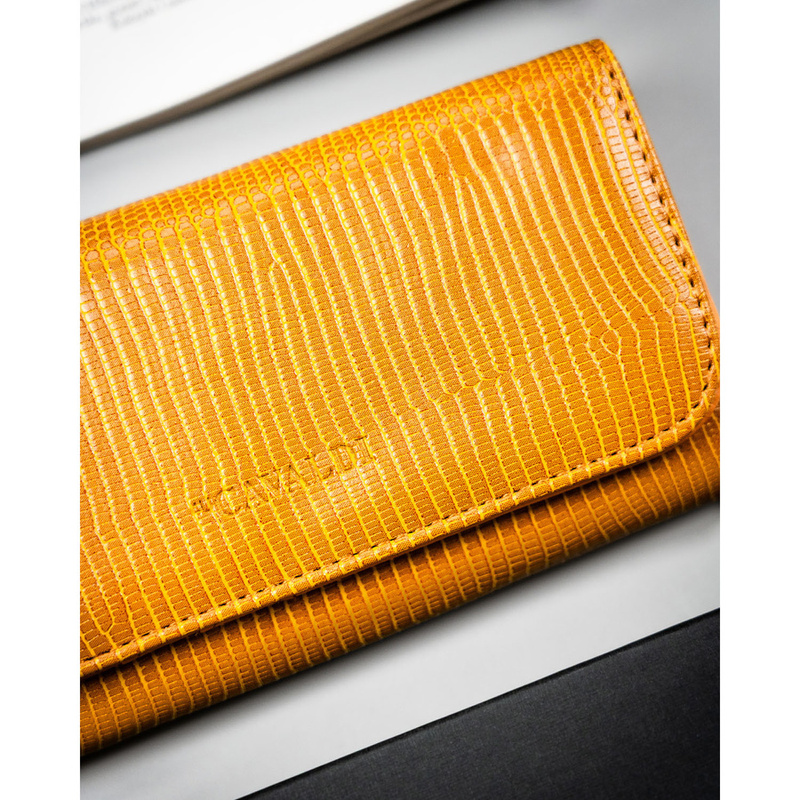 Duży, brązowy portfel damski ze skóry ekologicznej - 4U Cavaldi