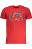 T-SHIRT M�SKI Z KR�TKIM R�KAWEM KLASY CAVALLI CZERWONY