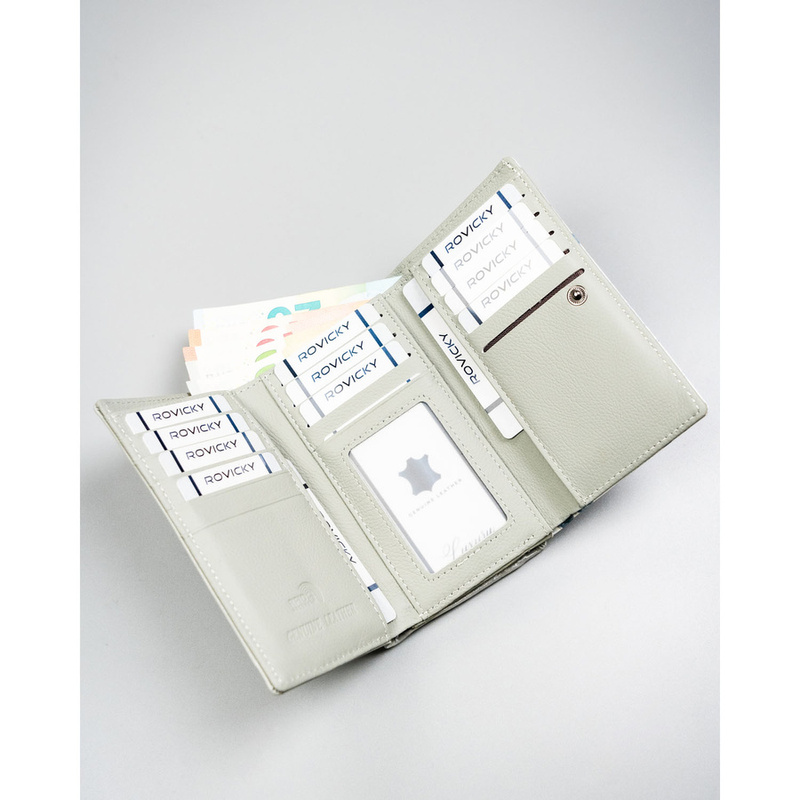 Pojemny portfel damski w kwiaty zamykany na zatrzask - 4U Cavaldi