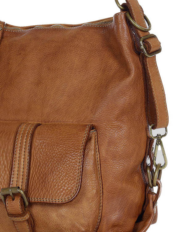 Torba skórzana dla wymagających z opcją plecak old school leather bag - MARCO MAZZINI camel
