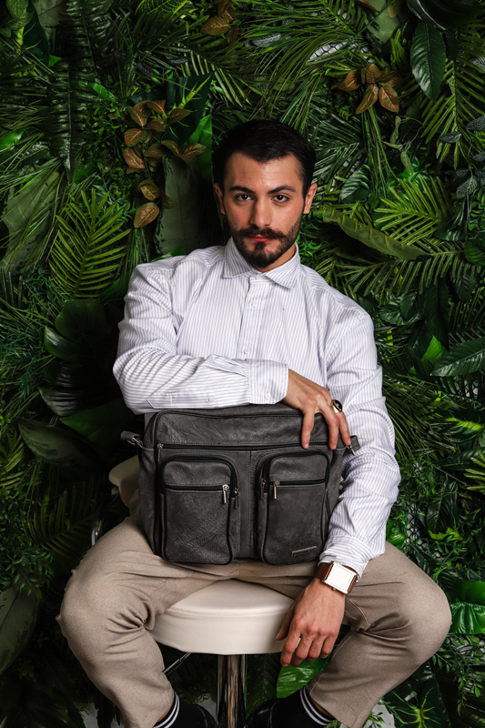 Torba duża skórzana premium do pracy szkoły czarna Beltimore G69