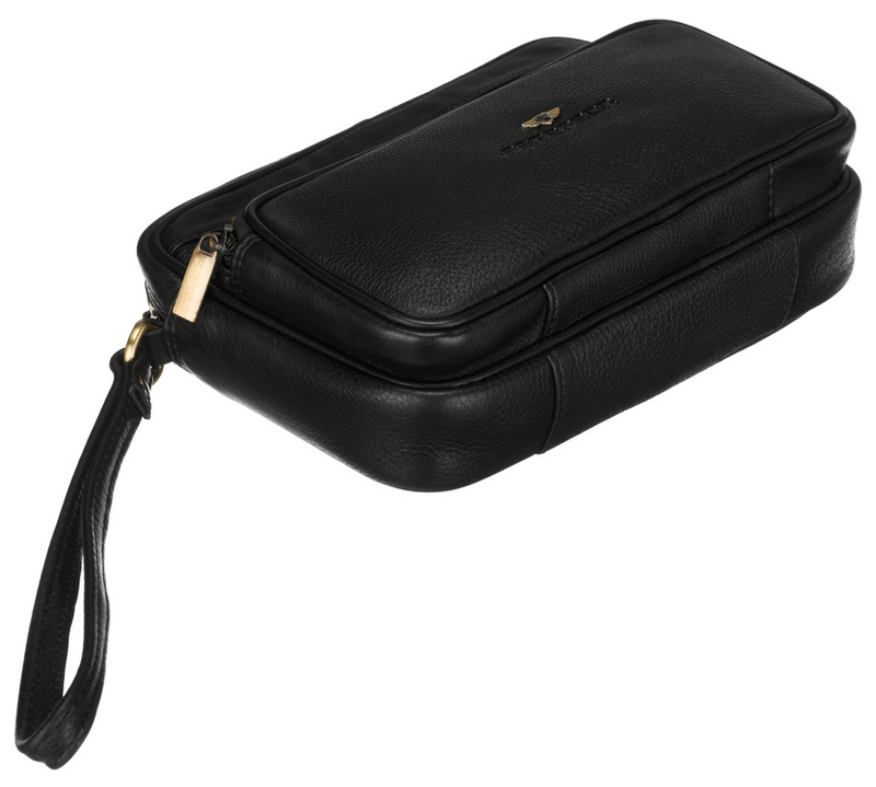 Saszetka męska z naturalnej skóry Peterson PTN 1056-NDM