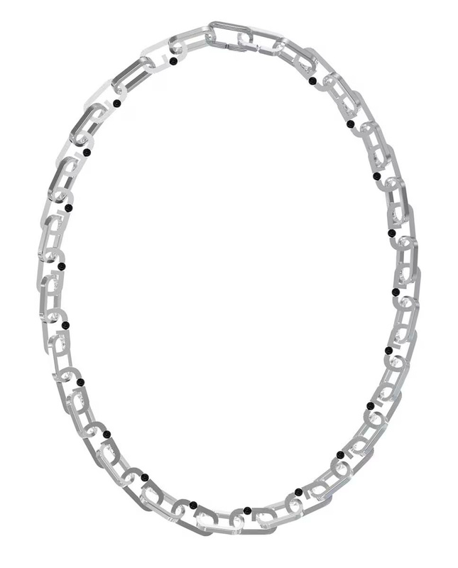 Biżuteria GUESS JUMN02124JWST. Naszyjnik, Kolor szary. Mężczyzna.